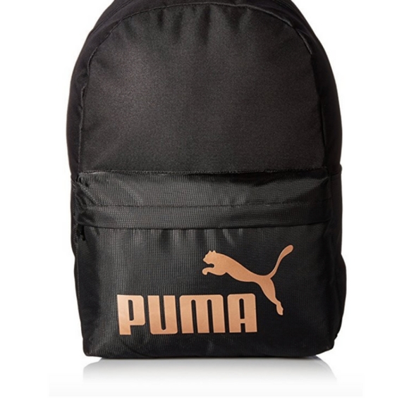 Puma Black Rose Gold Backpack PUMA Durable Classic Backpack